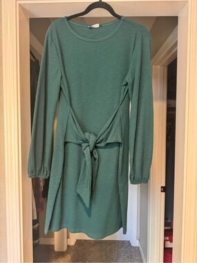 Long-Sleeve Tie-Front Women's Dress